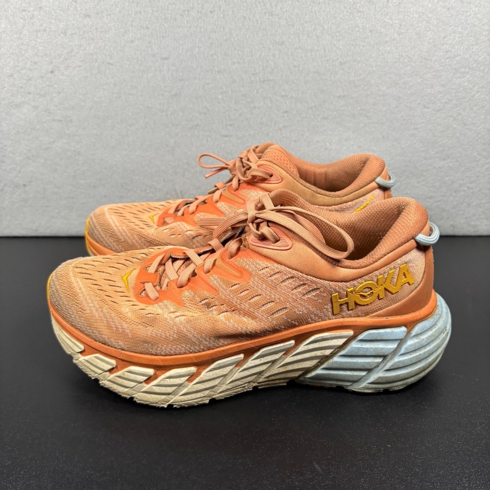 Hoka One One Gaviota 4 Shoes Womens Size 8B Orange Running Sneakers 1123199 SCPP